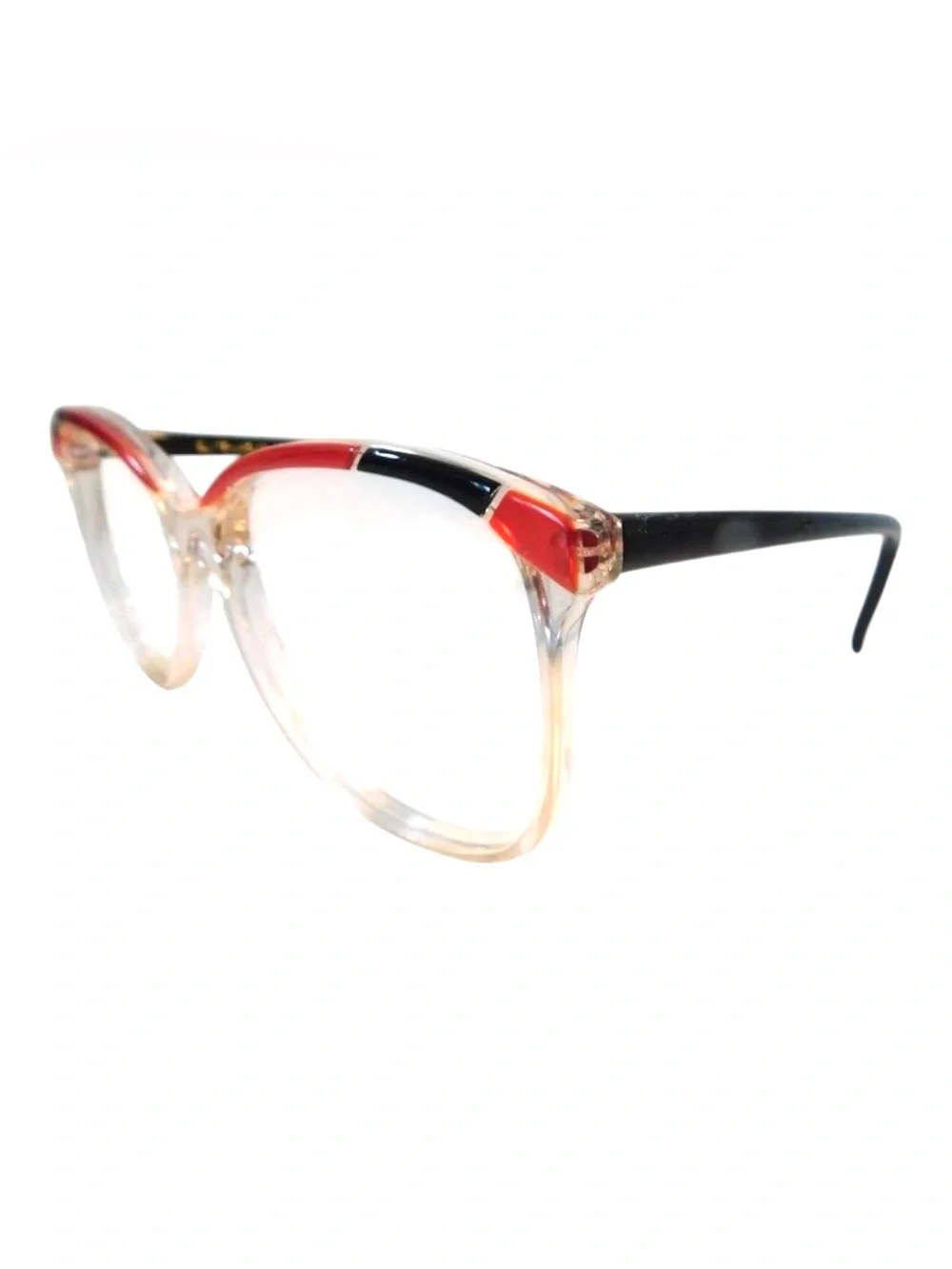 1980’s Oversized Cateye Frames in Red/ Black‎ Eyeglasses or Sunglasses, Unworn